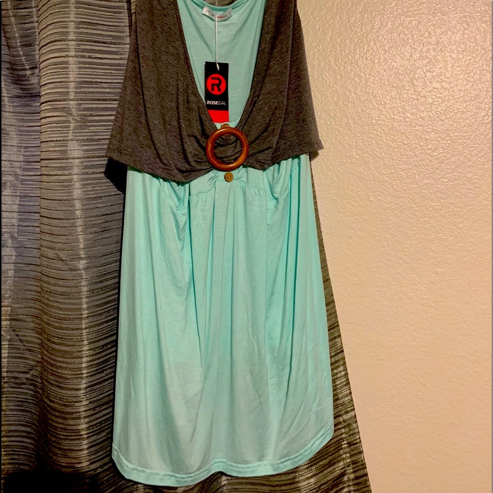 Mint Green and Gray tank top